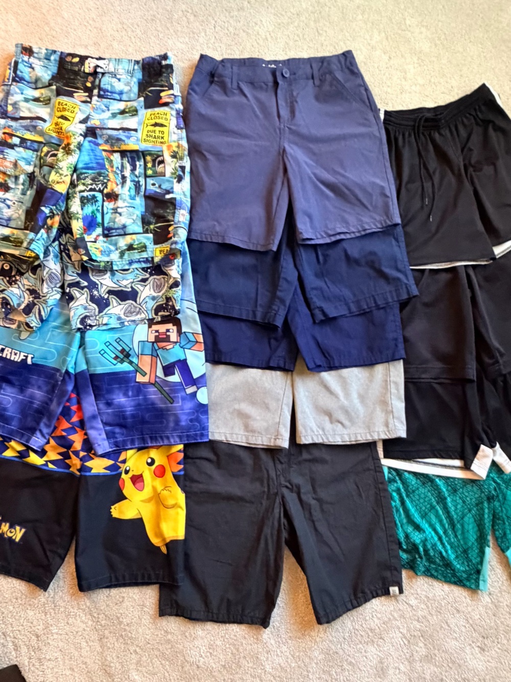 Kids sports, casual and swimming Shorts Pack of 13